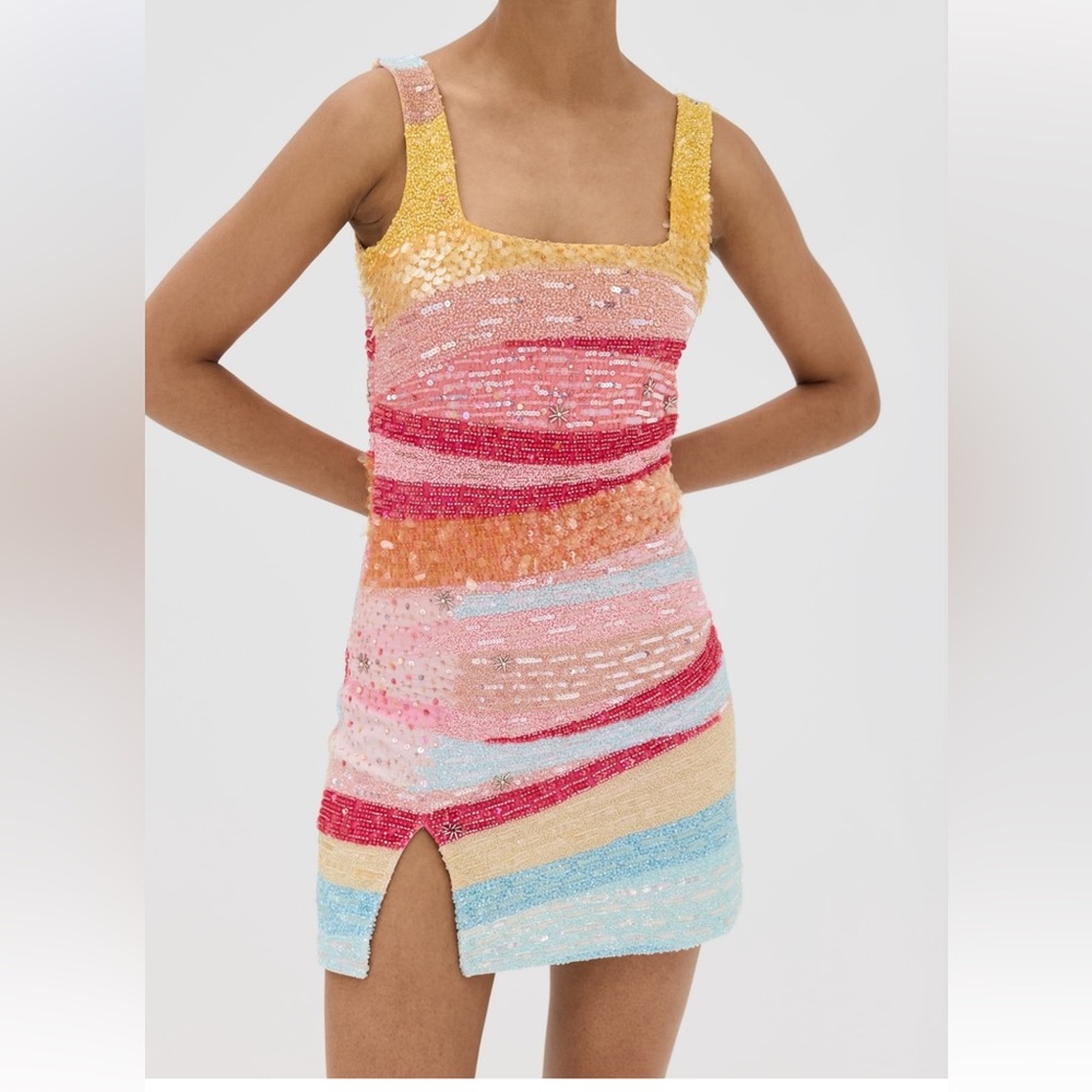 STAUD Le Sable Mini Dress